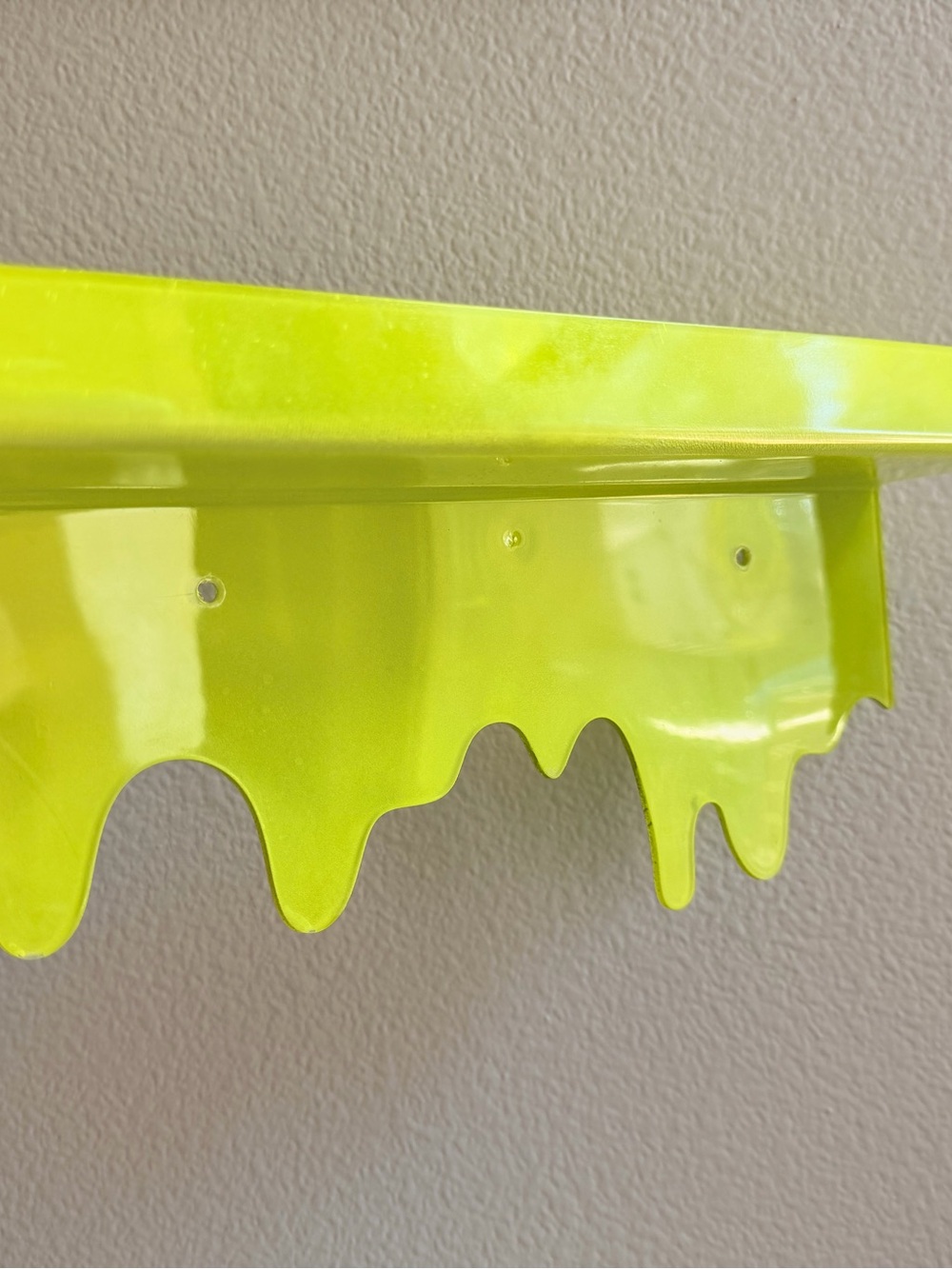 Neon Green Drip Wall Shelves - Set of 2 - Picture 2 of 10